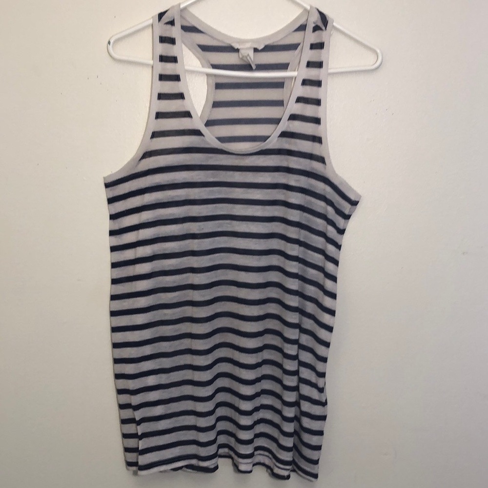 H&M Striped Blue Tank Top For Women Size M